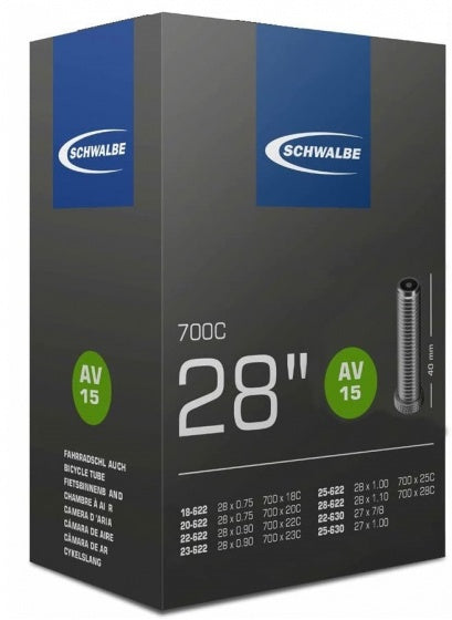 Binnenband Schwalbe AV15 28" / 18/28-622/630 - 40mm ventiel