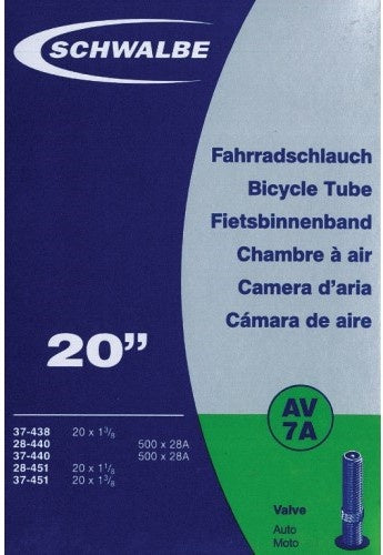 Binnenband Schwalbe AV7A 20" / 28/37-438/451 - 40mm ventiel