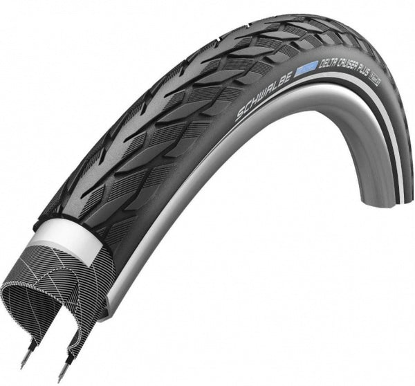 Buitenband Schwalbe Delta Cruiser Plus PunctureGuard 28 x 1.40" / 37-622mm - zwart met reflectie