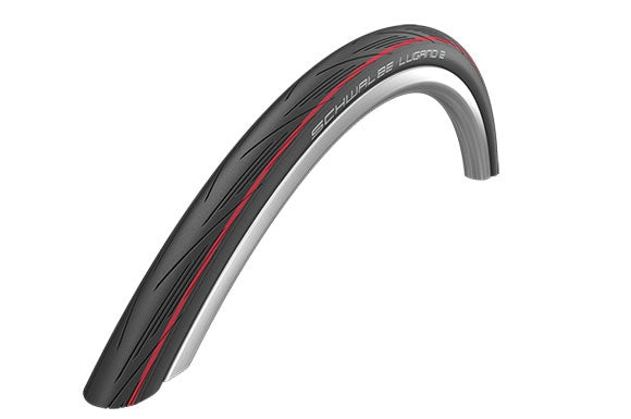 Buitenband Schwalbe Lugano 2 K-Guard 28 x 1.00" / 25-622 - zwart met rode strepen