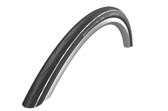 Buitenband Schwalbe Lugano 2 K-Guard 28 x 1.00" / 25-622 - zwart met witte strepen