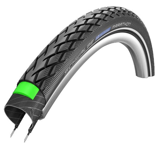 Buitenband Schwalbe Marathon Greenguard met reflectie 16x1.75" / 47-305 mm - zwart