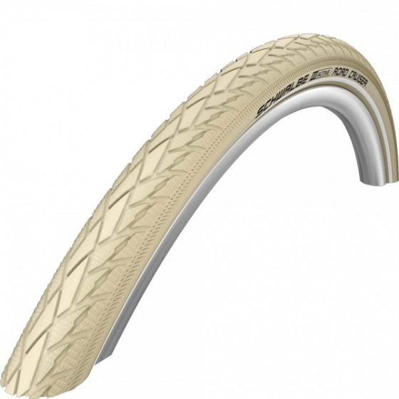Buitenband Schwalbe Road Cruiser K-Guard 26 x 1.75" / 47-559 mm - créme met reflectie
