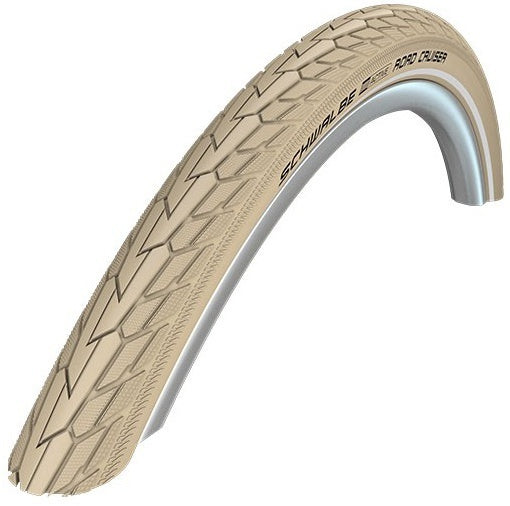 Buitenband Schwalbe Road Cruiser K-Guard 28 x 1.60" / 42-622 mm - créme met reflectie