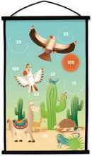 dartspel Mexico junior 38 x 60 cm blauw/zwart 8-delig