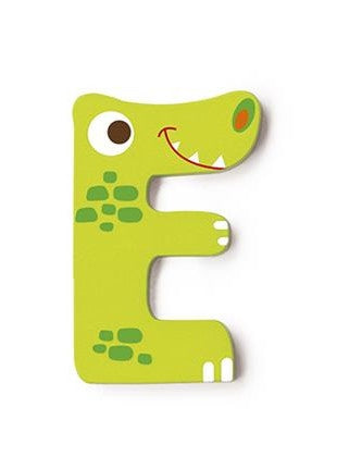 letter E krokodil groen 5.5 cm