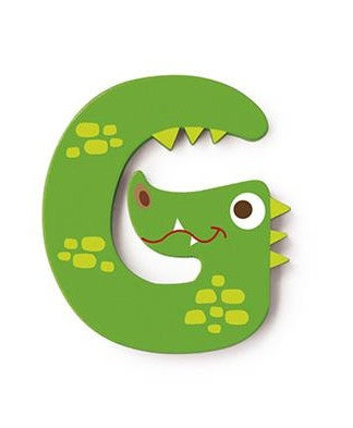 letter G draak groen 5.5 cm