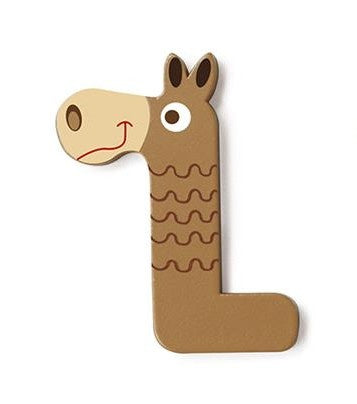 letter L paard bruin 5.5 cm