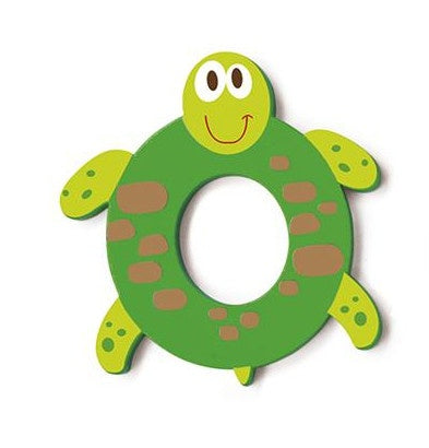 letter O schildpad groen 5.5 cm