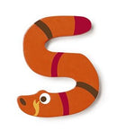 letter S slang oranje 5.5 cm