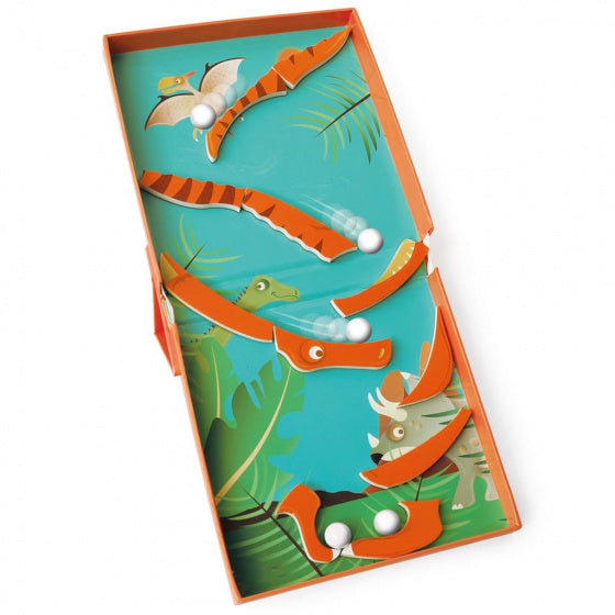 magneetspel 2-in-1 Dino 15,5 cm staal oranje 15-delig