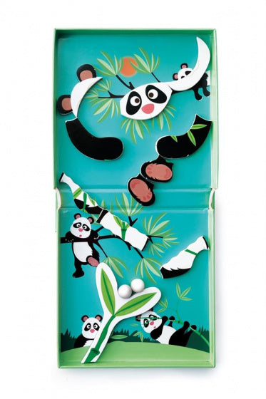 magneetspel 2-in-1 Panda 15,5 cm staal groen 15-delig