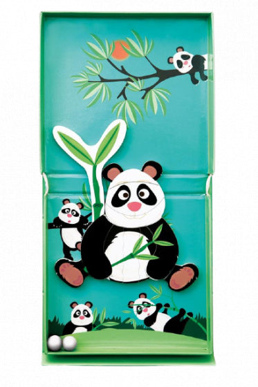 magneetspel 2-in-1 Panda 15,5 cm staal groen 15-delig