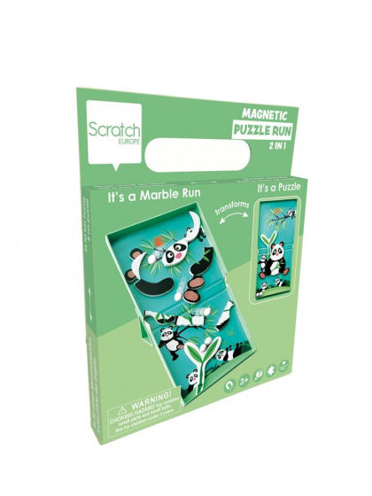 magneetspel 2-in-1 Panda 15,5 cm staal groen 15-delig
