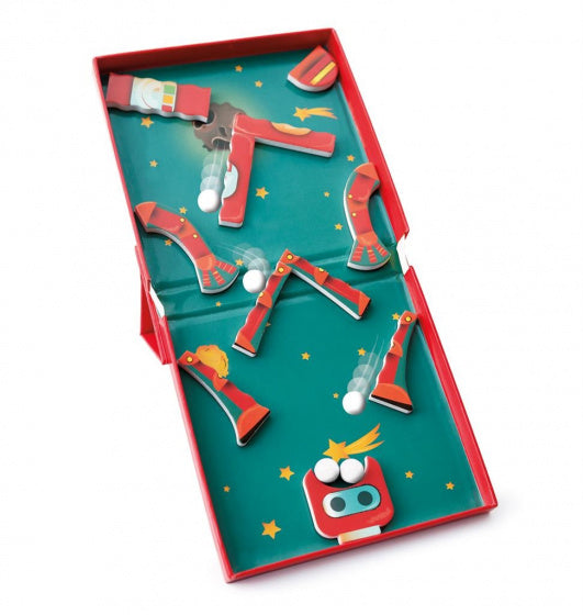 magneetspel 2-in-1 Robot 15,5 cm staal rood 15-delig