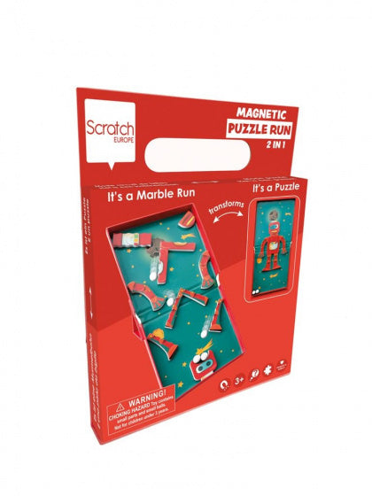magneetspel 2-in-1 Robot 15,5 cm staal rood 15-delig