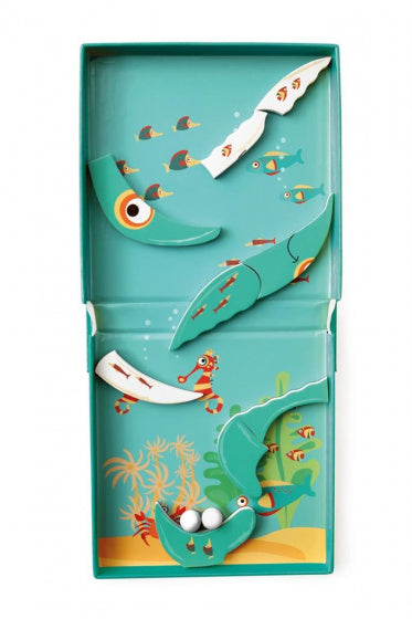 magneetspel 2-in-1 Walvis 15,5 cm staal groen 15-delig