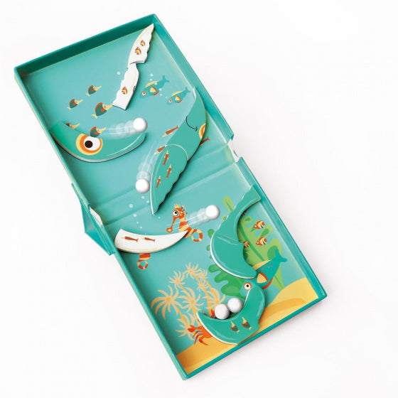 magneetspel 2-in-1 Walvis 15,5 cm staal groen 15-delig