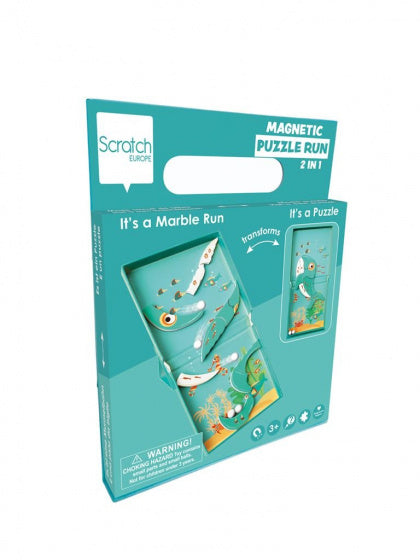 magneetspel 2-in-1 Walvis 15,5 cm staal groen 15-delig