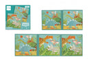 magnetische puzzel Dino 18 cm karton groen 40-delig