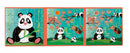 magnetische puzzel Panda 18 cm karton groen 40-delig