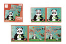 magnetische puzzel Panda 18 cm karton groen 40-delig