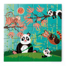 magnetische puzzel Panda 18 cm karton groen 40-delig