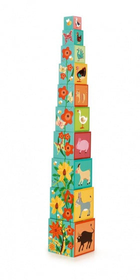 stapelblokken Preschool Boerderij junior karton 10-delig