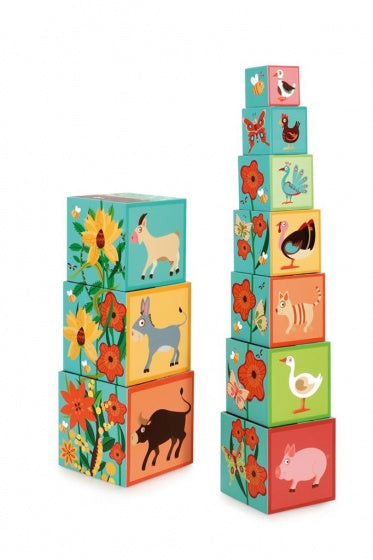 stapelblokken Preschool Boerderij junior karton 10-delig