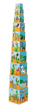 Preschool: stapeltoren dieren multicolor