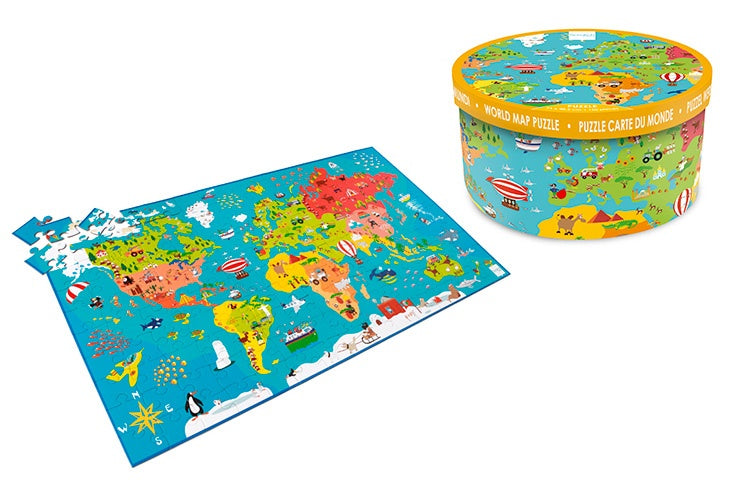 Puzzel wereldkaart 150 stukjes