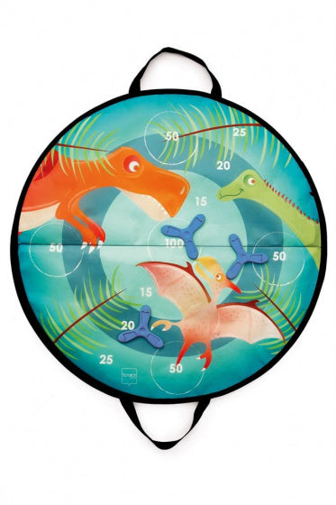 werpspel Dino magnetisch 60 cm siliconen groen 4-delig