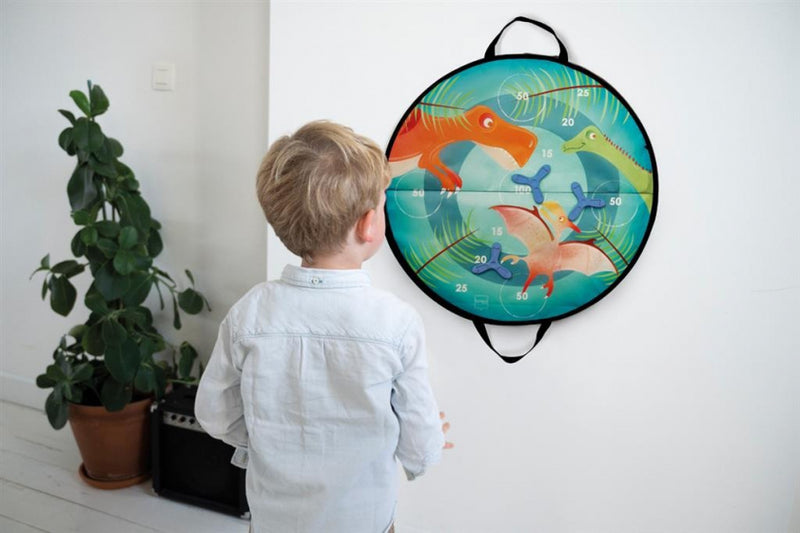 werpspel Dino magnetisch 60 cm siliconen groen 4-delig