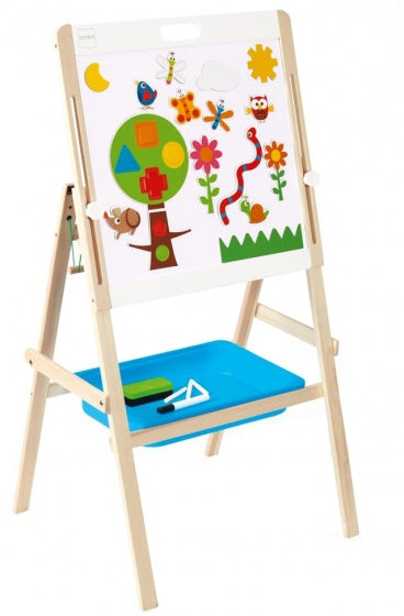 schoolbord Play & Learn 2-zijdig 120 cm hout