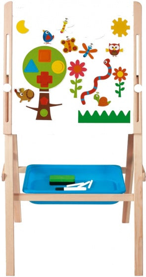 schoolbord Play & Learn 2-zijdig 120 cm hout