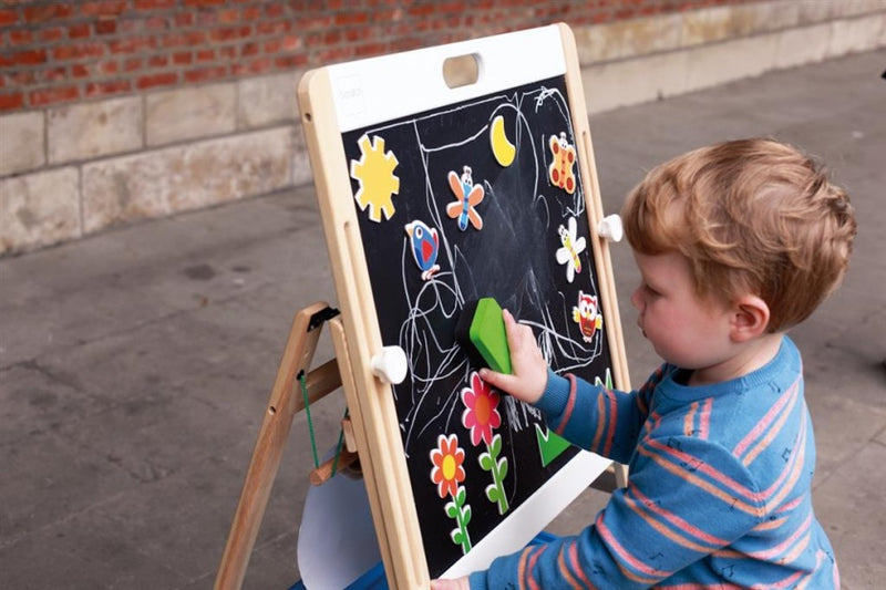 schoolbord Play & Learn 2-zijdig 120 cm hout