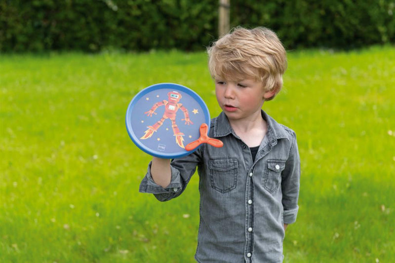 spel Robot Hand-Disker junior 17 cm staal blauw 3-delig
