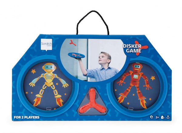 spel Robot Hand-Disker junior 17 cm staal blauw 3-delig