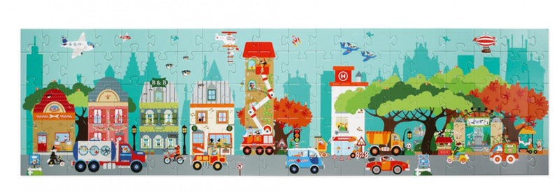 vloerpuzzel Stadsleven XL junior 26 cm 100 stukjes