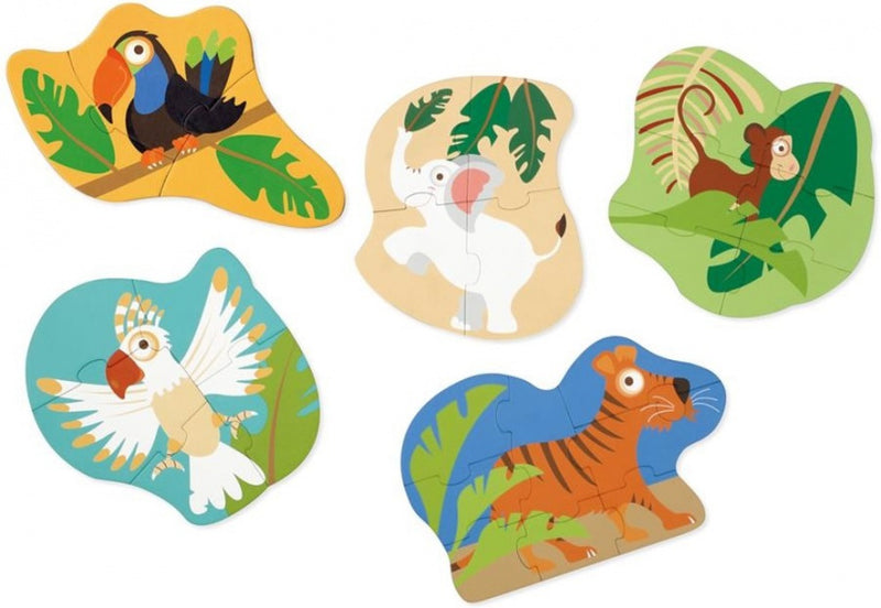 vormenpuzzel Jungle junior hout 26 stukjes