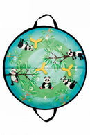 werpspel Panda magnetisch 60 cm siliconen blauw 4-delig