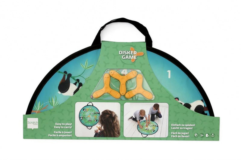 werpspel Panda magnetisch 60 cm siliconen blauw 4-delig