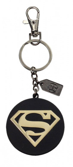 sleutelhanger Superman Golden Logo metaal zwart/goud