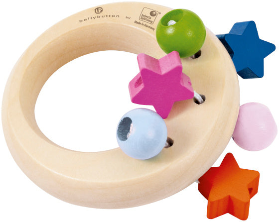 grijpring & rammelaar junior 8 cm hout naturel