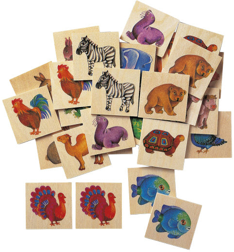 memoryspel Memo Zoo junior hout 36-delen