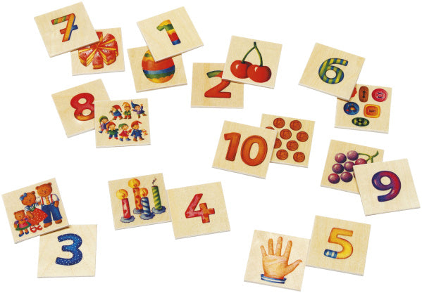 memoryspel Numero junior hout 20-dellig