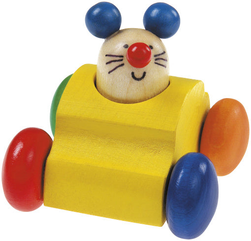 speelgoedauto Topeto junior 7 cm hout geel