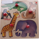 vormenpuzzel Zoo junior 20 cm hout 6-delig
