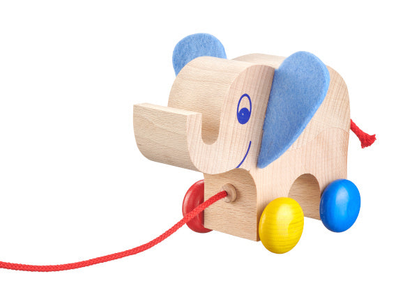 trekfiguur Olifant Yambo junior 13,5 cm hout naturel