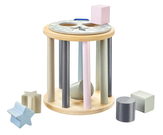 vormenstoof Sterren junior 17 cm hout 6-delig